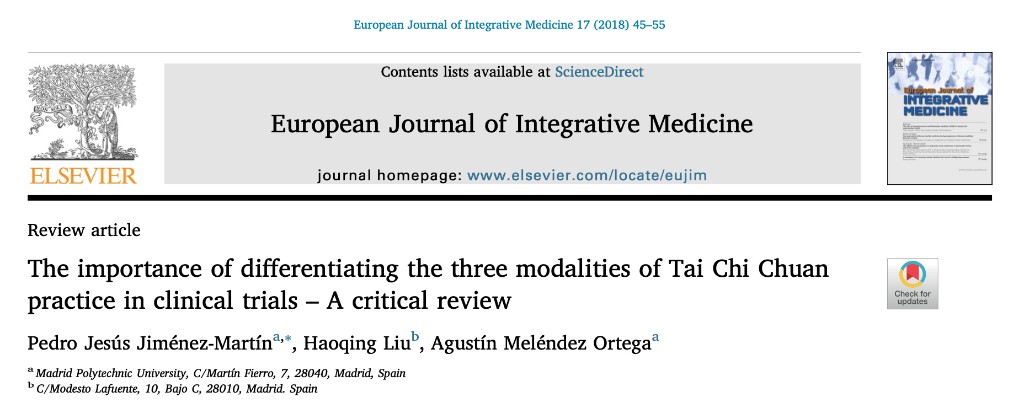 La importancia de diferenciar las tres modalidades de práctica del Tai Chi Chuan en los estudios clínicos: Revisión Crítica